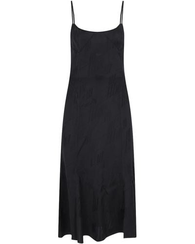 The Attico Midi Slip Dress - Black