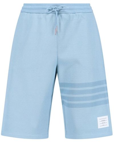 Thom Browne '4-bar' Track Shorts - Blue