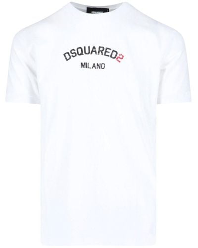 DSquared² T-Shirt Logo - Bianco