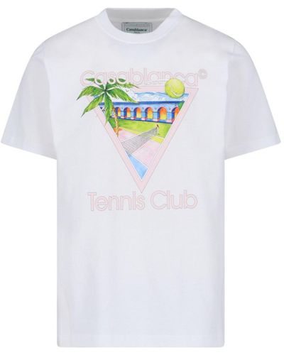 Casablancabrand 'tennis Club' T-shirt - White