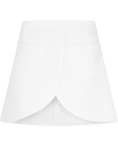 Courreges 'ellipse' Twill Mini Skirt - White
