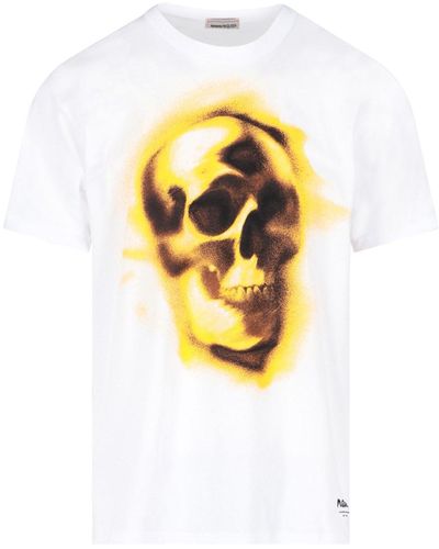 Alexander McQueen Maxi Print T-shirt - Metallic