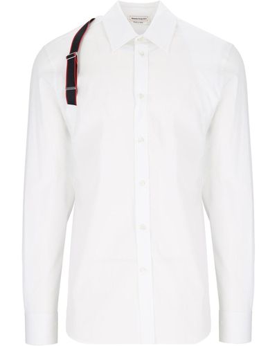 Alexander McQueen Shirt With "harness" Signature - White