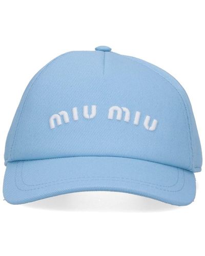 Miu Miu Logo Baseball Cap - Blue