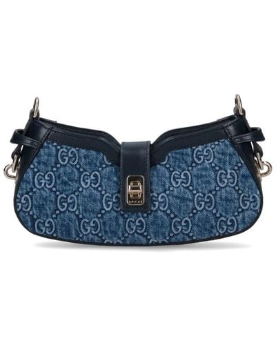 Gucci 'moon Side' Mini Shoulder Bag - Blue