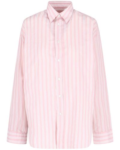 Finamore 1925 Striped Shirt - Pink