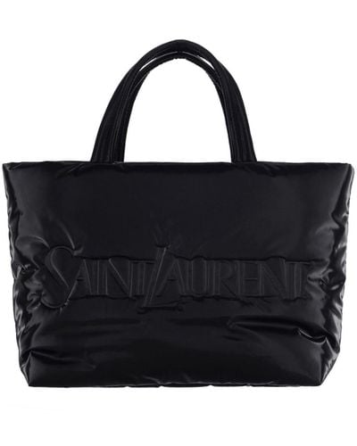 Saint Laurent Logo Tote Bag - Black
