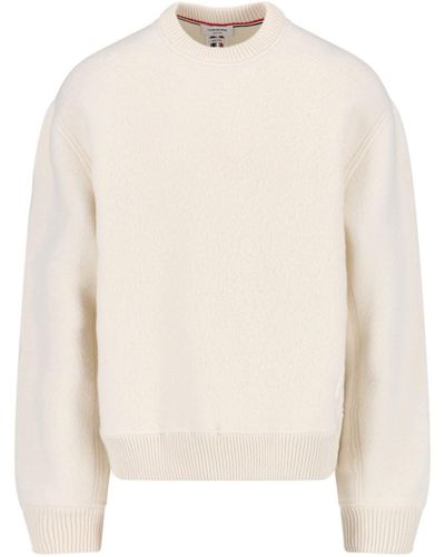 Thom Browne Wool Crew Neck Sweater - White
