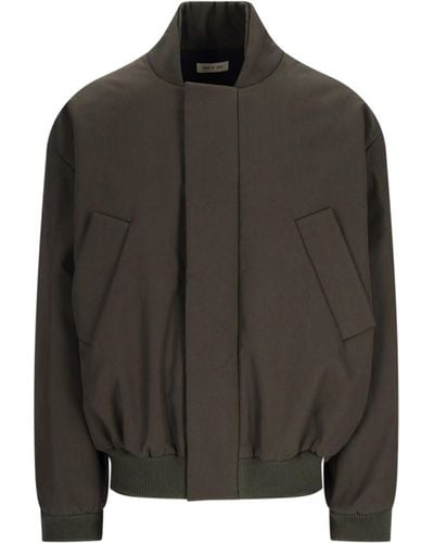 Fear Of God Bomber In Twill - Nero