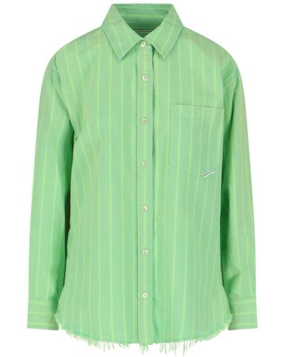 T By Alexander Wang Stripe Shirt - Green