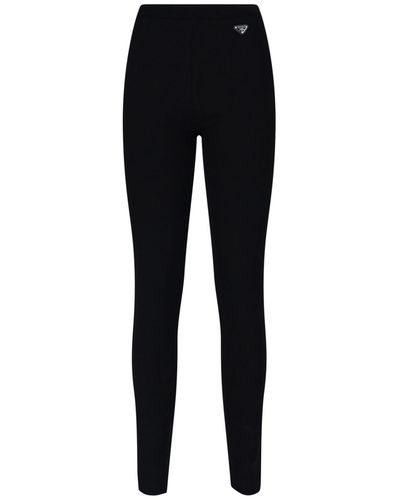 Prada Logo Trousers - Black