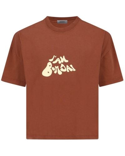 Bonsai T-Shirt Stampa - Marrone
