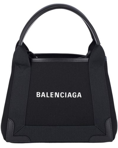 Balenciaga 'navy Cabas Xs' Tote Bag - Black