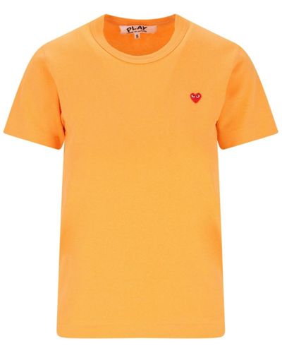 COMME DES GARÇONS PLAY T-Shirt Logo - Arancione