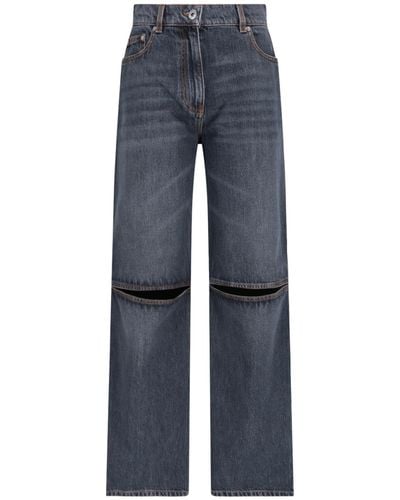 JW Anderson Jeans Dritti - Blu