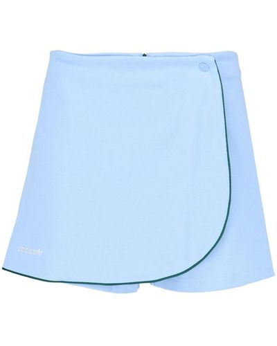 adidas Logo Skirt Jogger Shorts - Blue