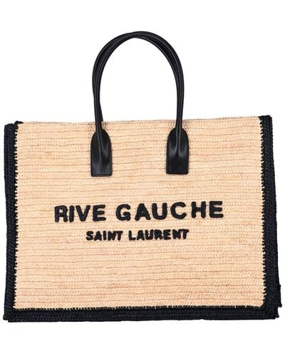 Saint Laurent 'rive Gauche' Tote Bag - Natural