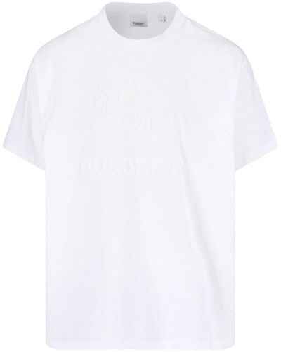 Burberry Ekd Check T-shirt - White
