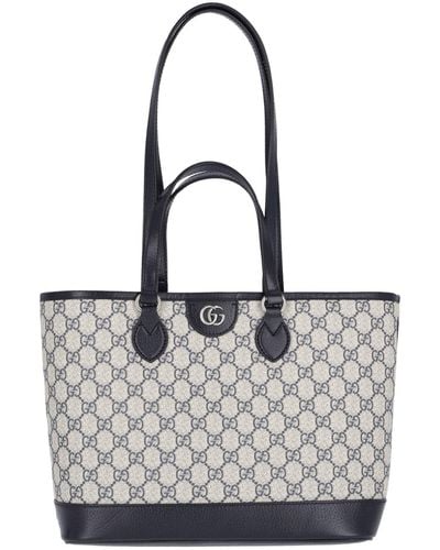 Gucci "ophidia" Mini Tote Bag - Grey