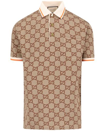 Gucci Polo Shirt "Gg" - Natural