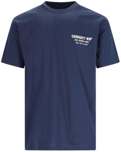 Carhartt T-Shirt "Less Troubles" - Blu