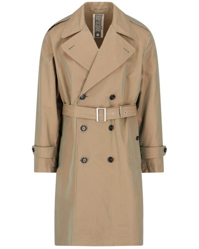 L'IMPERMEABILE "romano T" Double Breasted Trench Coat - Natural