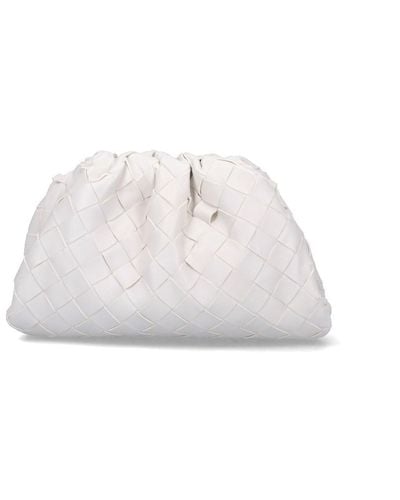 Bottega Veneta Braided Mini Pouch - White