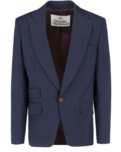 Vivienne Westwood 'one Button' Jacket - Blue