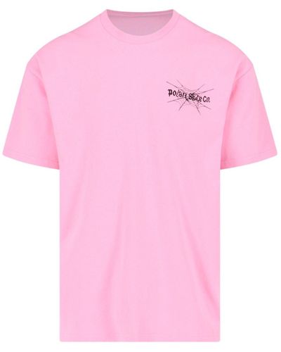 POLAR SKATE 'spiderweb' T-shirt - Pink