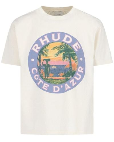 Rhude T-Shirt Logo - Bianco