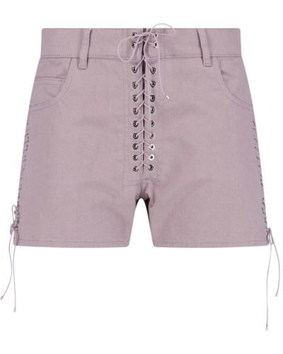 Ludovic de Saint Sernin 'parme Double Lace Up' Shorts - Pink