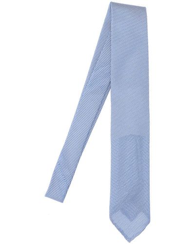 Finamore 1925 Cravatta Sfoderata Seta "Anversa" - Blu