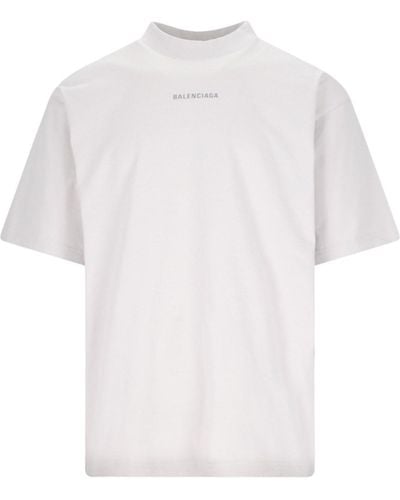 Balenciaga Vintage Logo Jersey T-shirt - White