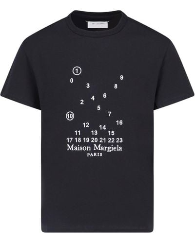 Maison Margiela 'numeric Logo' T-shirt - Black