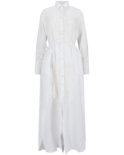 Finamore 1925 Long Linen Dress - White