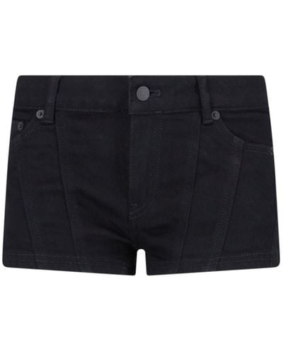 Mugler Denim Shorts - Black