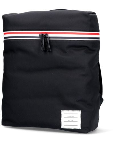Thom Browne Three Stripes Backpack - Black