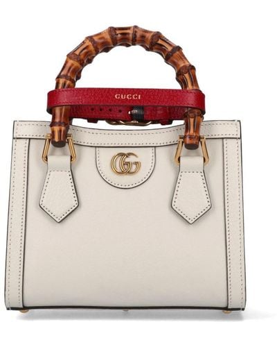 Gucci 'diana' Mini Tote Bag - White