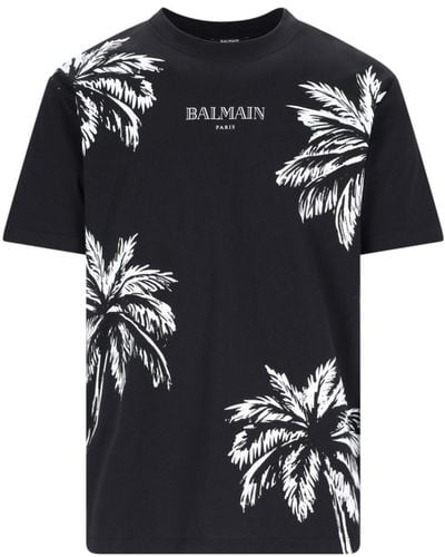 Balmain "vintage" Logo T-shirt - Black