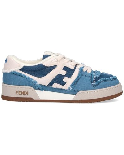 Fendi Sneakers Low Top "Match" - Blu