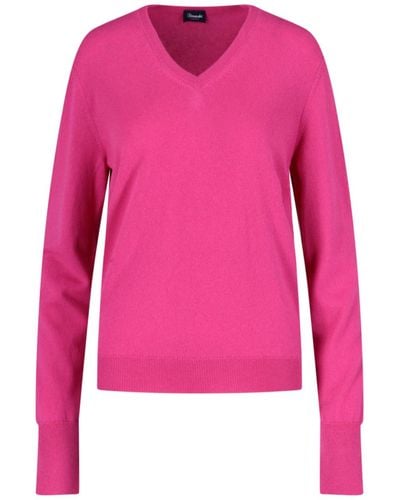 Drumohr V-neck Sweater - Pink