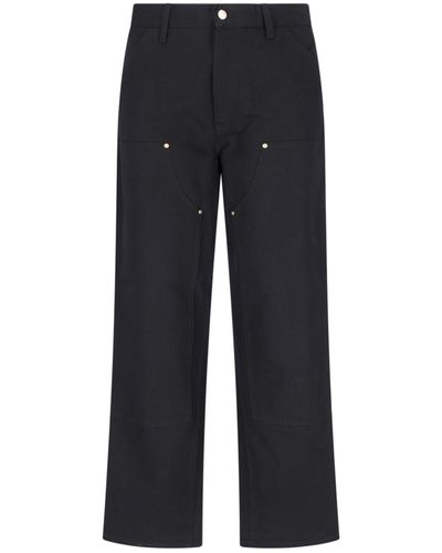 Carhartt 'double Knee' Straight Trousers - Blue