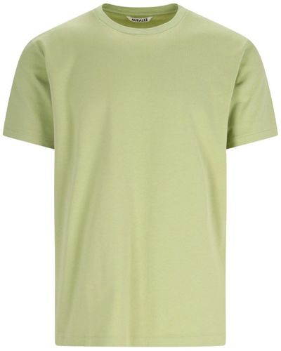 AURALEE T-Shirt Basic - Verde