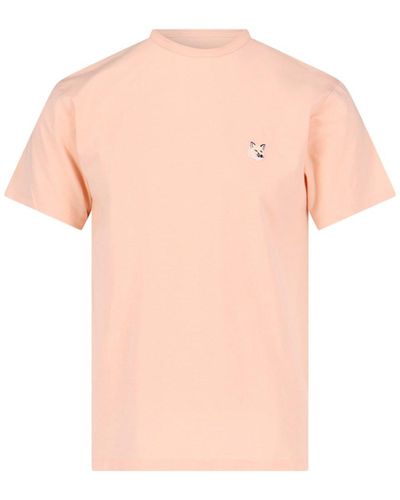 Maison Kitsuné T-Shirt "Tonal Fox Head" - Rosa