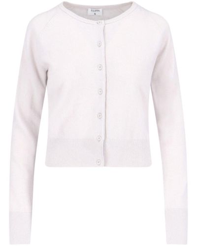 Filippa K Cardigan In Cashmere - Bianco