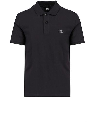 C.P. Company "stretch Piquet" Slim Polo Shirt - Black