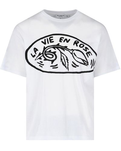 Honey Fucking Dijon X Keith Haring 'la Vie En Rose' Print T-shirt - White