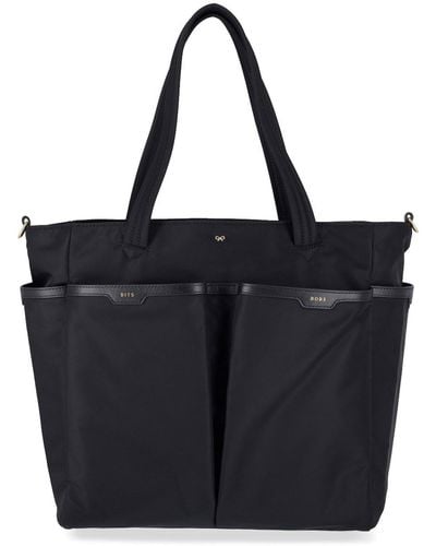 Anya Hindmarch Tote Bag 'multi-pocket' - Black
