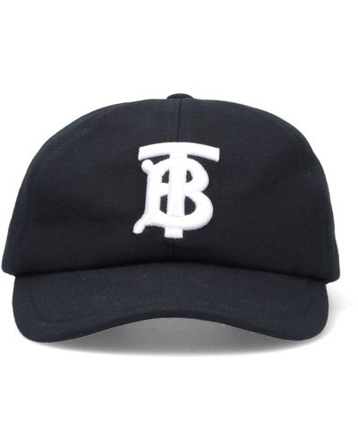 Burberry Monogram Baseball Cap - Blue