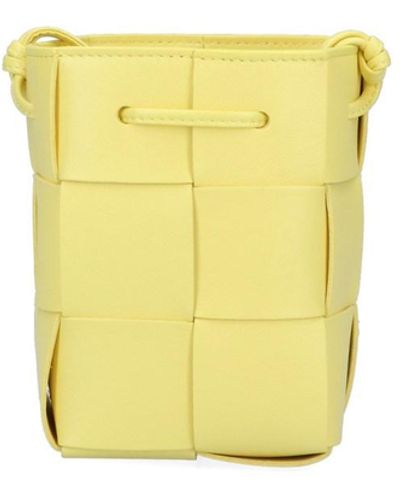 Bottega Veneta 'cassette' Mini Bucket Bag - Yellow